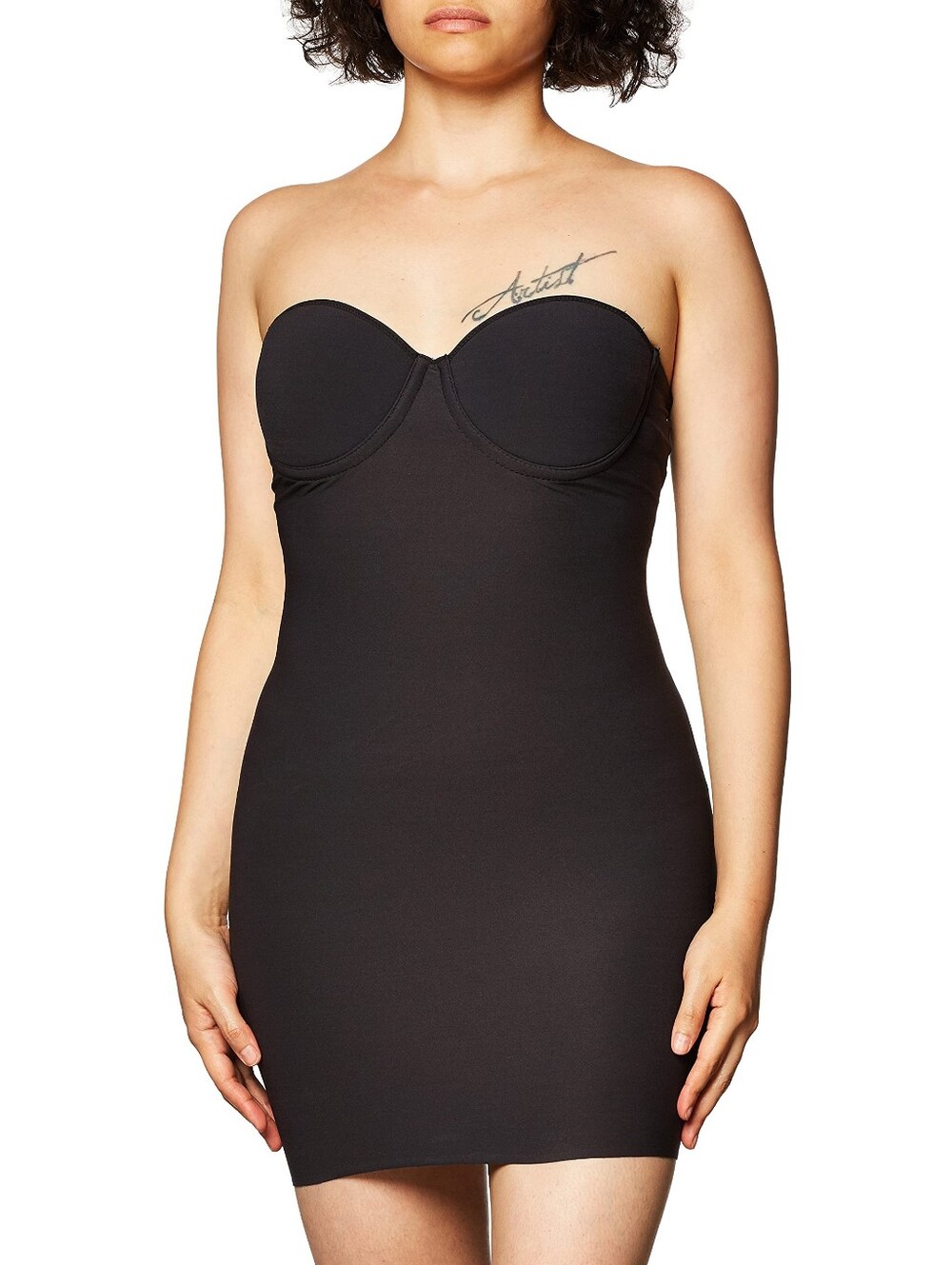 Women's Naomi & Nicole Luxe Shaping Strapless Bra Slip w/ Built-In Panty 38C